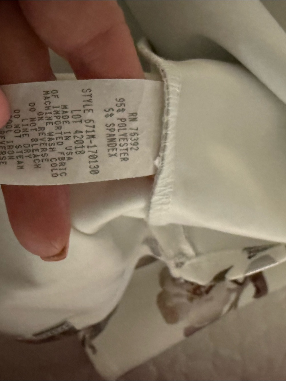Olivia Matthews White Off-Shoulder Midi Dress with Lavender Floral Print - Picture 4 of 5